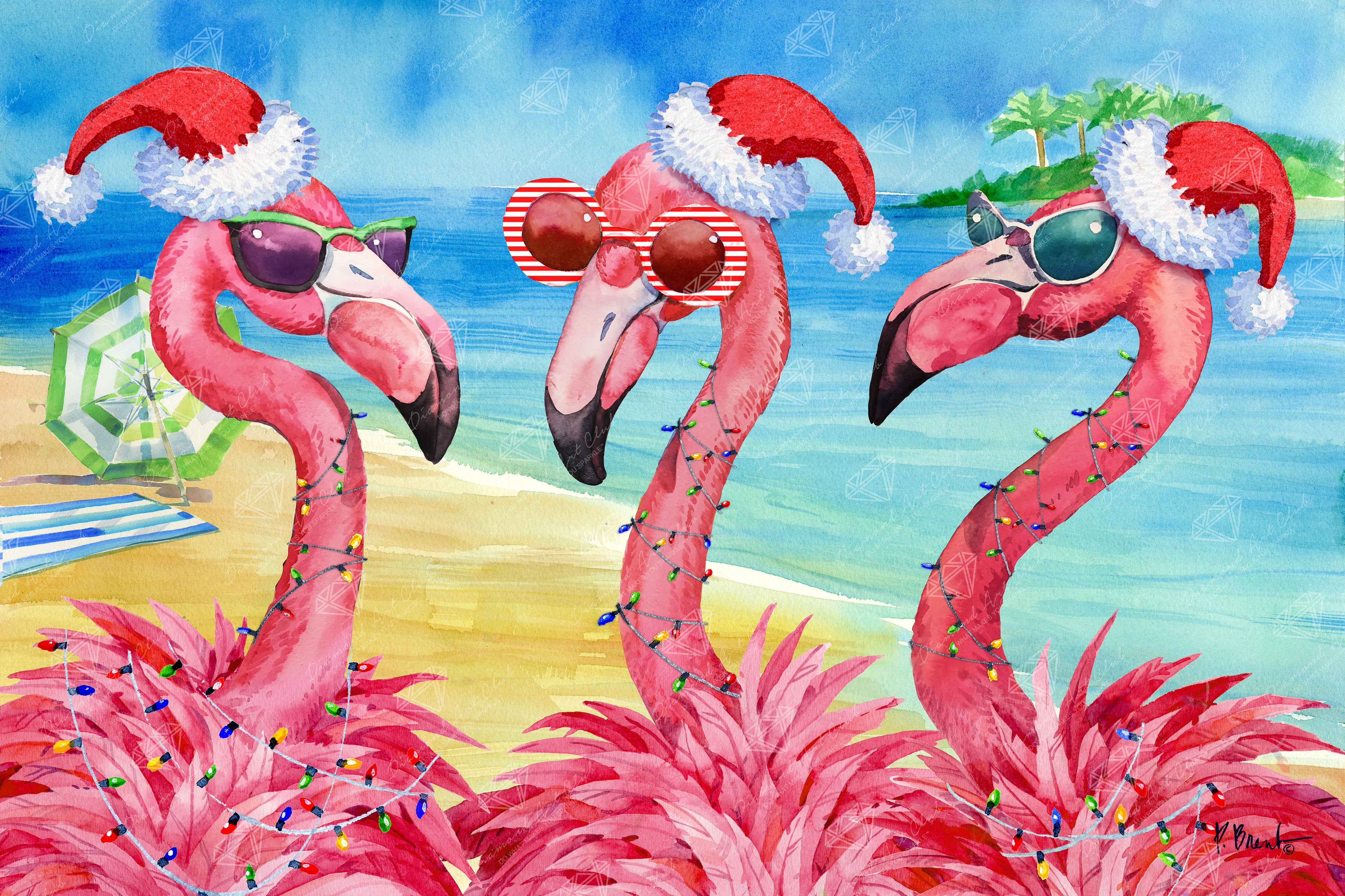 Holiday Flamingo Girlfriends