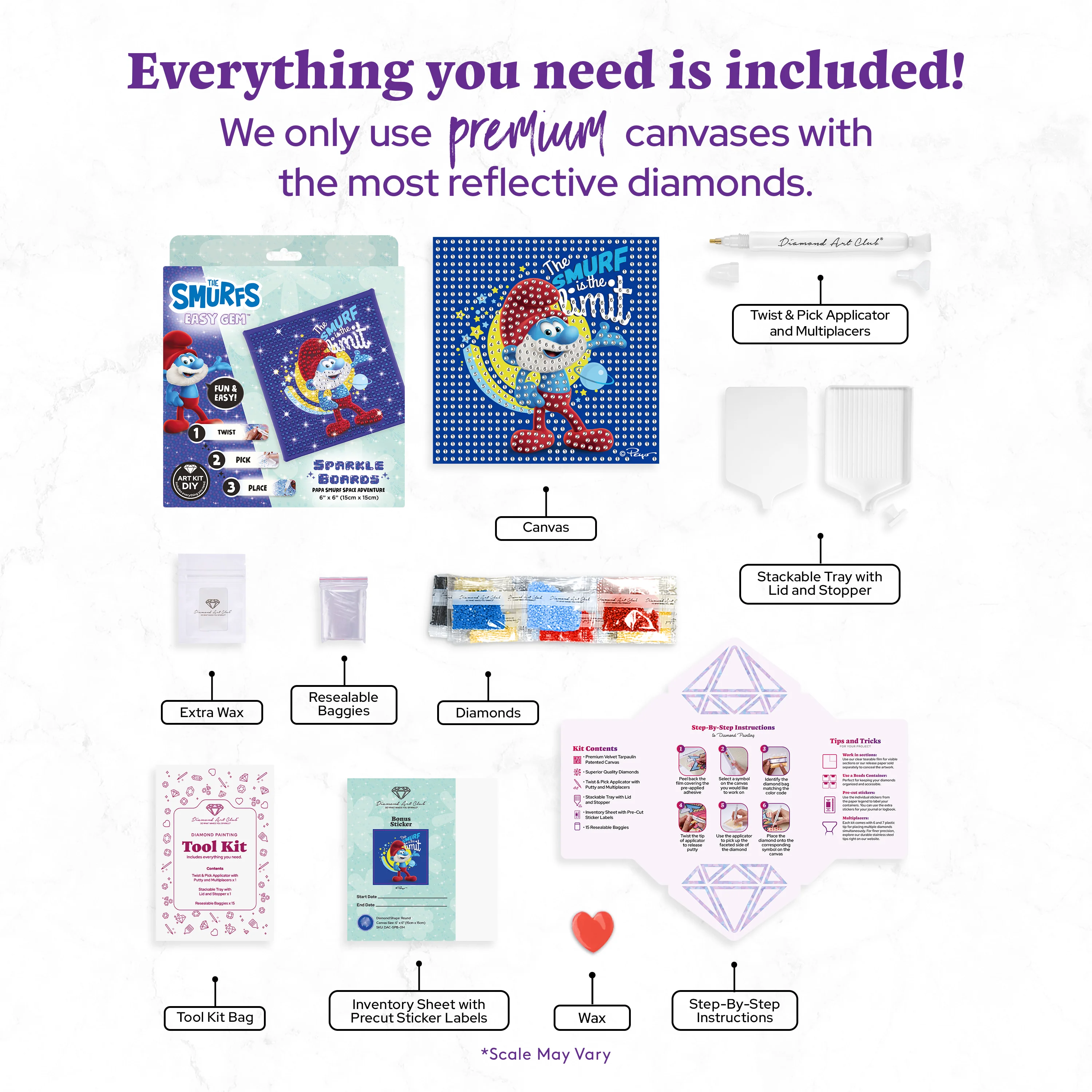 Papa Smurf™ Space Adventure - Easy Gem™ Sparkle Boards - Image 3