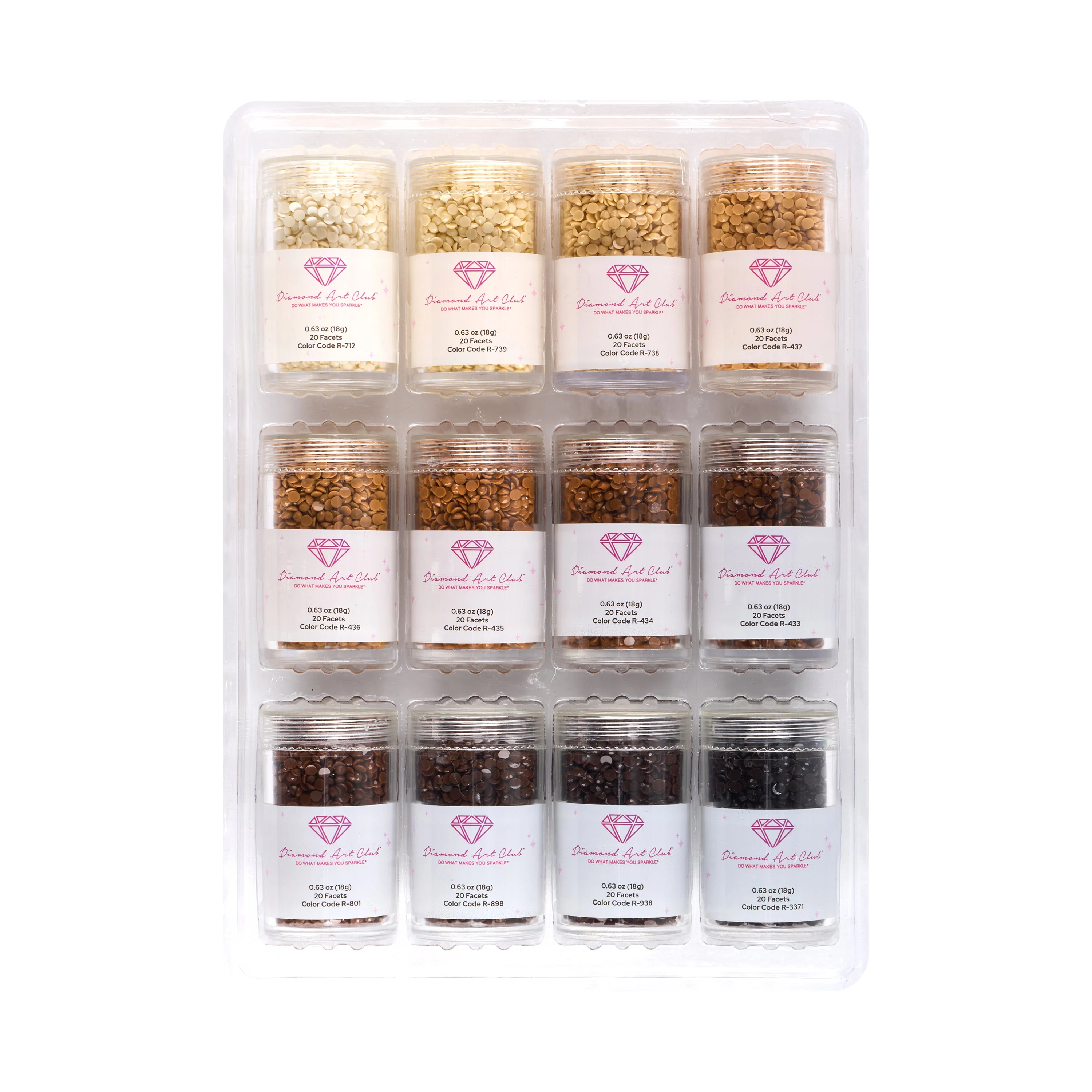 Bling Diamonds - Soft Neutral Tones Round (Set of 12) - Image 2